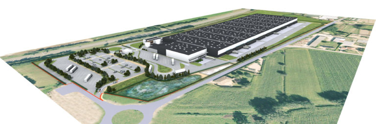 vue aerienne bage la ville plateforme logistique archi factory