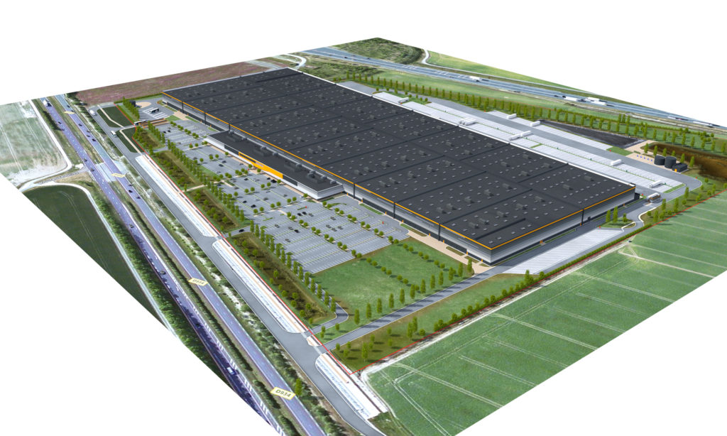 vue aerienne goodman plateforme logistique boves agence archi factory