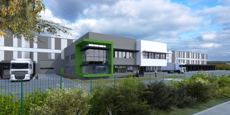 vue exterieure goodman plateforme logistique agence archi factory