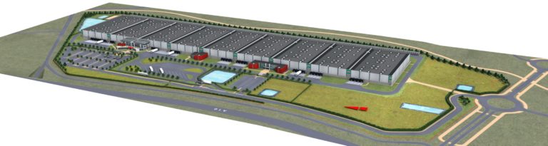 vue aerienne prologis plateforme logistique villenoy